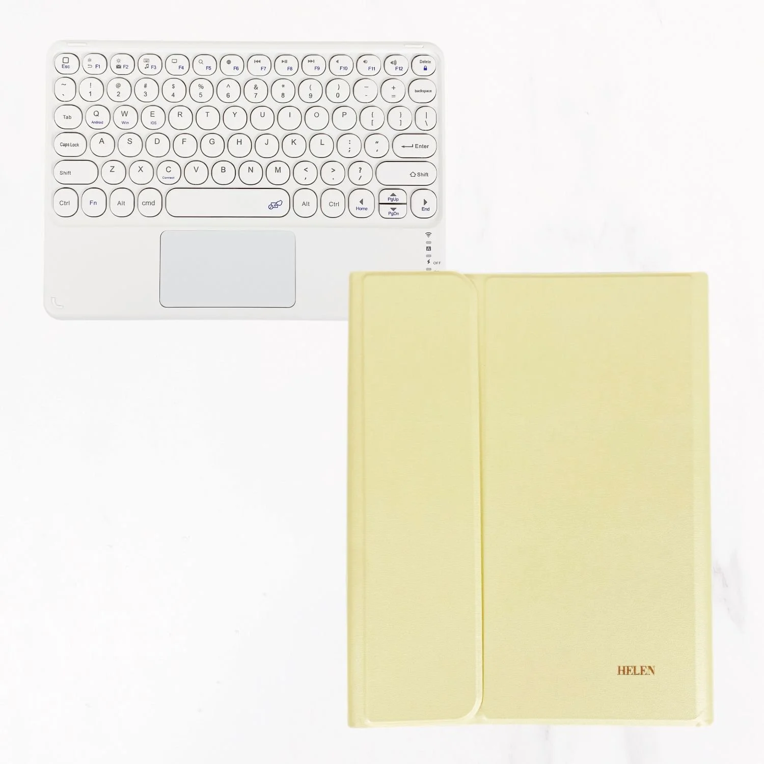 iPad Series - Director Leather Keyboard Case - Lily Yellow